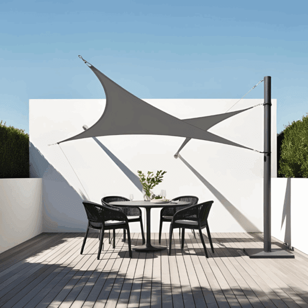 5.65m asymmetric 3-point triangle sunshade sail