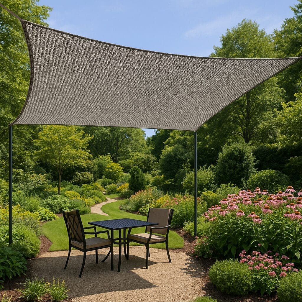 4 point shade sail 3.5x5.5m for small patio or walkway shade