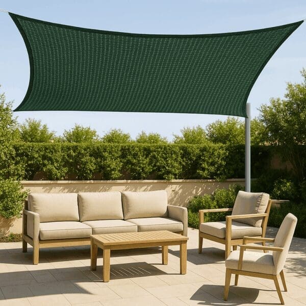 4 point shade sail 5x5.5m with durable design for backyard areas