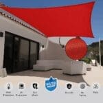 red shade sail
